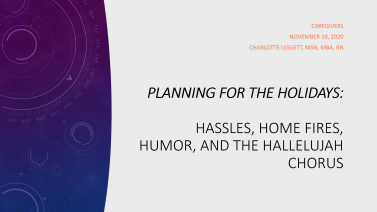 Planning For The Holidays